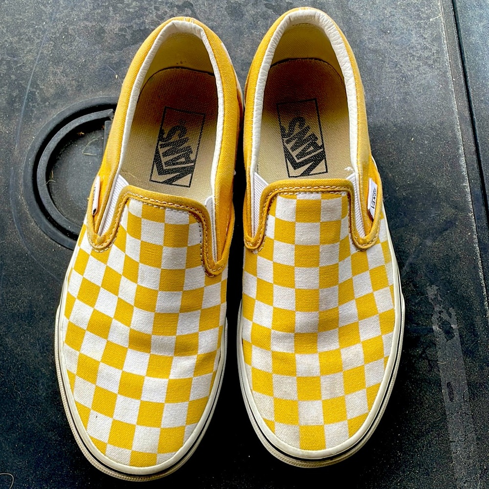 Yellow check vans